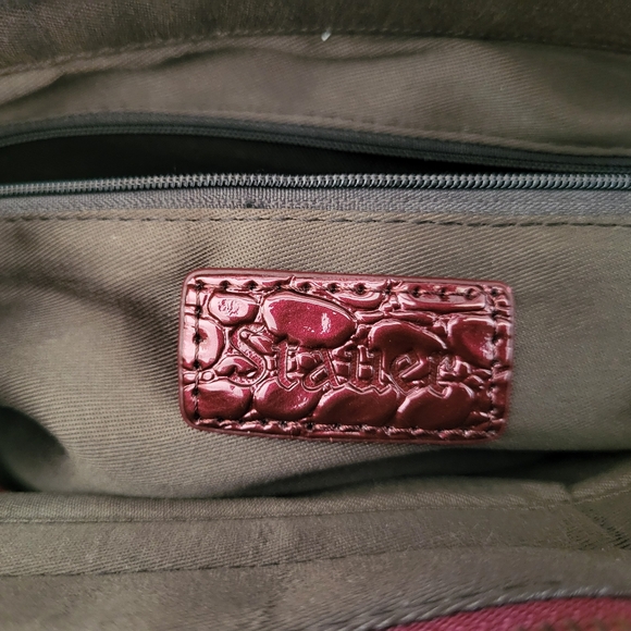 NWOT Stauer Elegant Burgundy Crocodile-Embossed Cranberry Handbag - Picture 6 of 6